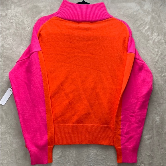 SIX/FIFTY 650 SIX FIFTY | LARGE WOMEN'S 2 TONE SWEATER | PINK ORANGE - Picture 8 of 10